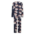 thumbnail image 5 of RKSTN Ensembles de Pyjama pour Femmes Imprimé de Noël Col en V Décontracté Haut Long Pantalon Ensemble de Pyjama Doux Confortable, 5 of 5