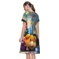 thumbnail image 7 of Lsque Pikmin Print Women's Casual Dress T-Shirt Summer Short Sleeve Scoop Neck Swing Dresses, 7 of 7