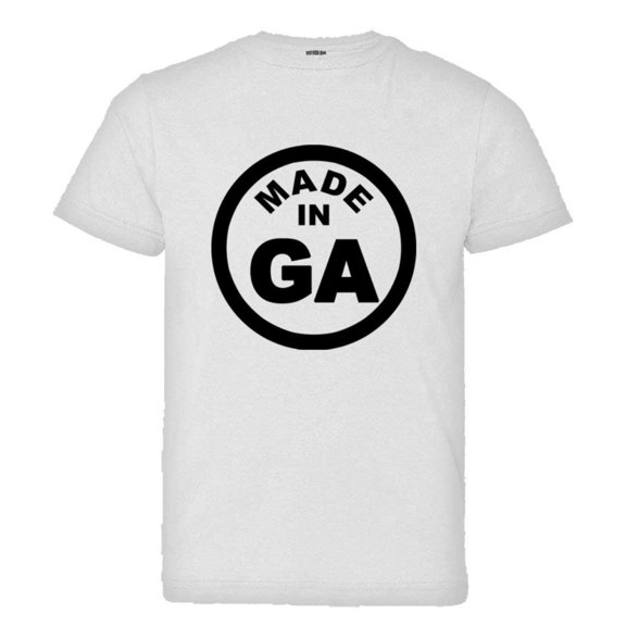PleaseMeTees™ Youth From Born Made In Georgia GA Logo Label Tag HQ Tee