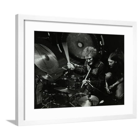 Drummer Ginger Baker Performing at the Forum Theatre, Hatfield, Hertfordshire, 1980 Framed Print Wall Art By Denis
