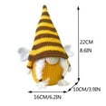 thumbnail image 3 of Sunflower Gnomes Plush Bumble Bee Decoration Christmas Gnome Gift Handmade Scandinavian Tomte Stuffed Farmhouse Decor for Home Kitchen Tiered Tray, 3 of 7