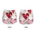thumbnail image 3 of Balery Textured Heart Abstract Art Pantalones cortos deportivos para mujer con forro y dos bolsillos, elásticos, para entrenamiento, gimnasio, yoga-X-Large, 3 of 7