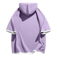 thumbnail image 5 of Dovford Mens Lightweight Athletic Short Sleeve Hoodies Workout Sport Sweatshirts Solid Color Pullover T-Shirts, 5 of 5