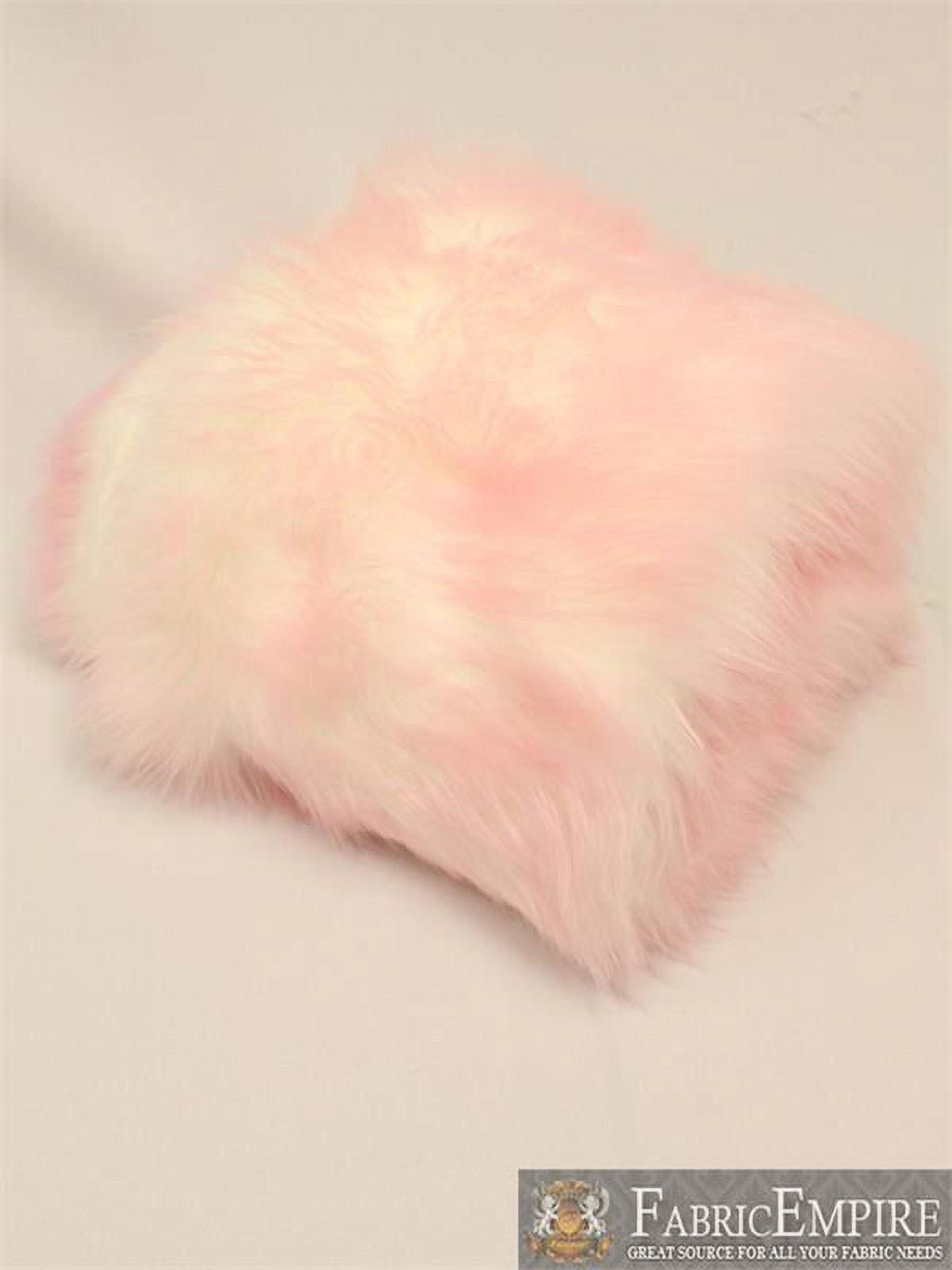 Faux Fur Fabric Long Pile Candy Shaggy BABY PINK / 60" Wide / Sold by the Continuous yard