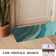 thumbnail image 3 of Teal Gold Marble Wave Pattern Door Rugs,Washable Non Slip Door Mats Indoor,Decorative Door Mats,Entry Mat Indoor for Entrance,Bedroom,Kitchen,Bathroom,16"x47", 3 of 6