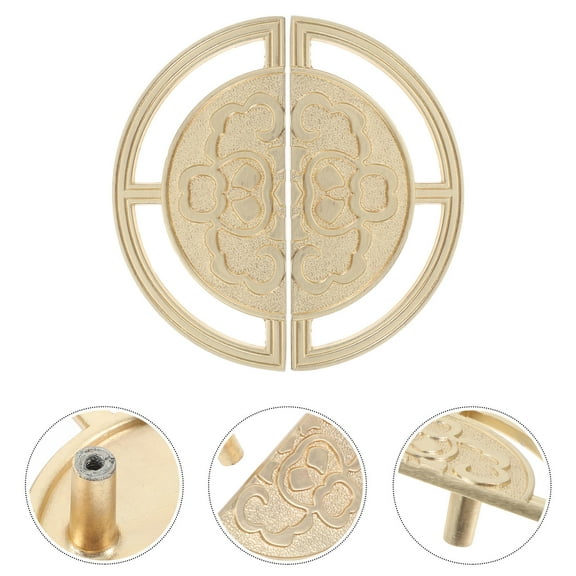 Soimiss 2Pcs Antique Golden Cabinet Pull Handles for Closet and Shoe Cabinet Hardware