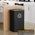 thumbnail image 2 of Recycling Bin for Kitchen 26 Gallon, 100L Recycle Bin with Lid and 2 Reusable Inner Bags, for Bottle Can Glass Plastic Stickers, Black, 2 of 3