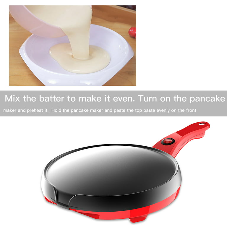 7 Electric Crepe Maker,NonStick Pancake Baking Pan,Frying Griddle Machine  Pan