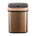 thumbnail image 2 of DZT-12-5 Bedroom or Bathroom Automatic Touchless Infrared Motion Sensor Trash Can, 3 Gal 12L, Stainless Steel Base (Rectangular, Black Lid), 2 of 7