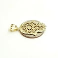 thumbnail image 6 of New 10k yellow gold khamsa hamsa hand lucky Jewish filigree pendant fine gift 2g, 6 of 12