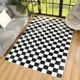 thumbnail image 7 of TWINNIS Checkered Area Rug Bedroom Washable Rugs Floor Carpet for Living Room,4'x6',Black/White, 7 of 7