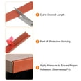 thumbnail image 5 of Uxcell 14mm x 5000mm Flexible TPE Self Adhesive U-Shape Veneer Edging Edge Banding Brown, 5 of 6