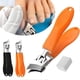 thumbnail image 2 of Slanted Nail Clippers for Men & Women, Splashproof Wide-Jaw Nail Clipper, Fingernail & Ingrown Toenail Cutter for Thick Nails & Seniors, 2 of 5