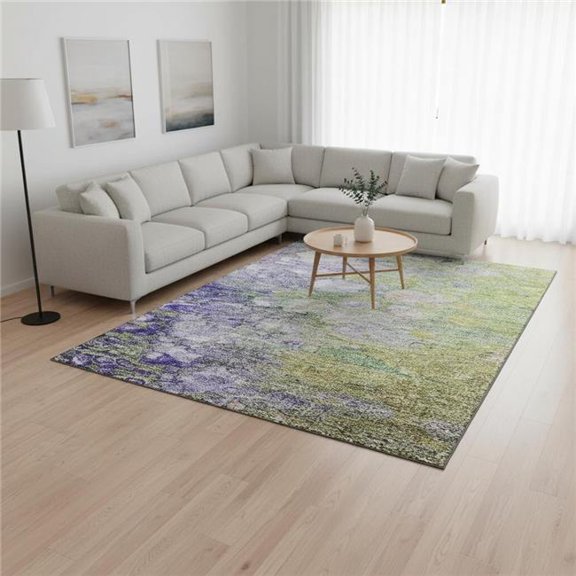 Addison Rugs Mayfield Washable Transitional Abstract Aloe Rectangle Rug, 10' x 14'