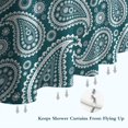 thumbnail image 6 of Teal Paisley Pattern Shower Curtain 72"x84" ,Bathroom Decorative Shower Curtains Set with 12 Hooks,Modern Waterproof Washable Shower Curtain, 6 of 6