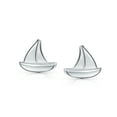 thumbnail image 2 of Bling Jewelry Womens Sailboat Stud Earrings for Sea Lovers Ocean Sterling Silver, 2 of 5