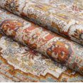 thumbnail image 5 of Ladole Rugs Vintage Traditional Persian Oriental Cream Beige Brown Orange Indoor Outdoor Area Rug Tapis, 5 of 5