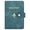 Blue, variant on 1Pc Green Decorative Passport Wallet Cover with Button Flap, Elegant Airplane Pattern Air Ticket Document Clamp for Vacation Cruises