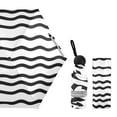 thumbnail image 2 of Modern Wavy Pattern Umbrellas for Sun Auto Open Close UV50+ Waterproof 5-Fold Compact Fiberglass Frame, 2 of 6