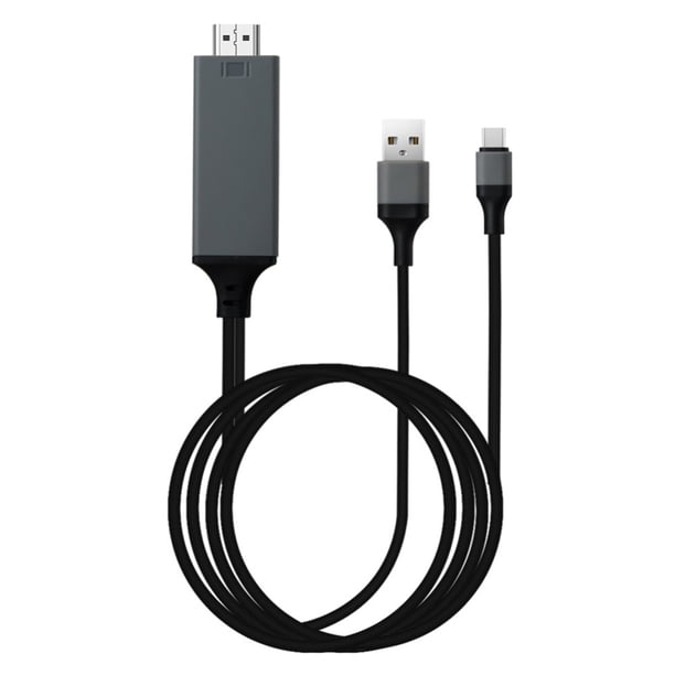 Cable adaptador de datos USB3.0 tipo C a HD de 2 m, convertidor de cable de transferencia de imágenes de video HD 4K, negro Advancent EL5615-01B