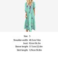 thumbnail image 4 of Vestido largo con estampado floral bohemio Cuello en V Cordón con cordones Ropa de manga larga Jumpingount AP000133-41B, 4 of 5