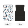 thumbnail image 2 of Honeii Undersea Animals Print Car Foot Mat Four-Piece Set - Front & Rear Universal Car Floor Mats for SUVs, Trucks, Sedans, 2 of 7