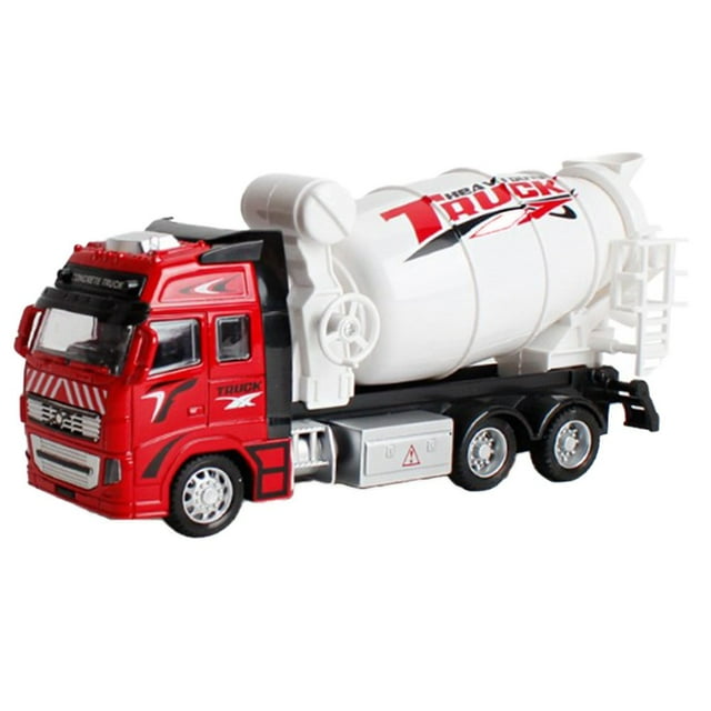 Pull Back Alloy ABS Mixer Truck Toy Construction Vehicle Model Boys Birthday Holiday Gift