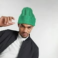 thumbnail image 7 of Daily Knited Plain Beanie - Stay Warm Stylish Stretchy Soft Beanie Hats for Men and Women, 12 inch, Heather Green, 7 of 7
