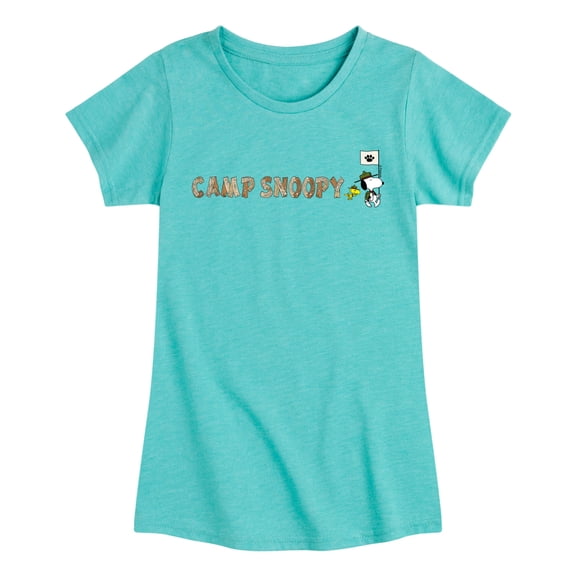 Peanuts - Camp Snoopy Branches - Youth Girls Fitted Short Sleeve T-Shirt
