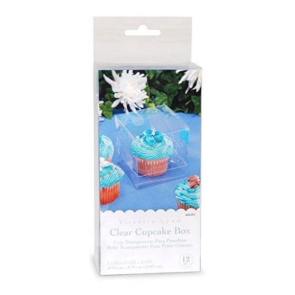 Darice Cupcake Box, 3.5 by 3.5 by 3.5", Clear