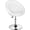 White, variant on LiteHaven  Adjustable Vanity Chair with Round Tufted Back, Swivel Leather Salon Chair for Bedroom, Living Room, Office Set of 1 Black
