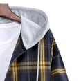 thumbnail image 6 of IROINNID Men's Hoodie Shacket Long Sleeve Plaid Casual Versatile Basic Classic Shirt, 6 of 8