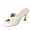White, variant on Women’s Twisted Strap Kitten Heel Mule Sandals Square Toe Open Toe Slide Heels Nude Faux Leather Slip On Sandals for Summer Party Office Daily Wear