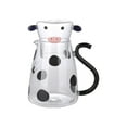 thumbnail image 1 of Jarra de Agua de Vidrio con Taza, Jarrita Pequeña para Leche, Agua, Té, Limonada, Jugo, Botella de Bebidas de Vidrio Borosilicato con Diseño de Patrón de Vaca para Hogar, Oficina (550ml), 1 of 3