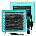thumbnail image 1 of Kit de racimos de pestañas AMZGIRL LASH D Curl, 240 unidades, 9-16 mm, 1 of 7