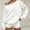 White, variant on Women’s Casual Off Shoulder Sweatshirt Long Sleeve Loose Solid Long Sleeve Lightweight Tops Y2k Pullovers