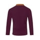 thumbnail image 4 of pstuiky Camisas de invierno de manga larga para hombre, Camiseta de manga larga con cuello alto, diseño de patchwork marrón y cordón ajustable para hombre top de hombre s, 4 of 7
