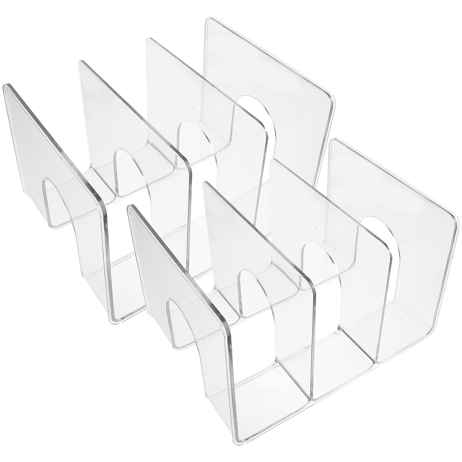 BESTONZON 2pcs Desktop Book Storage Rack Vertical Type Baffle Book