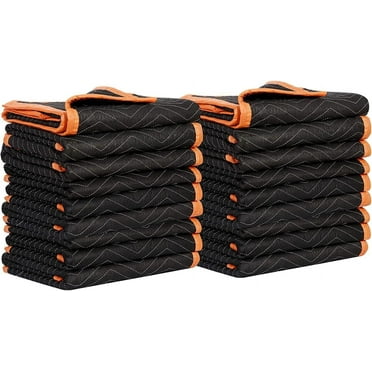 Heavy Duty Moving Blankets Quilted 40"x 72"Shipping Furniture Pads Black 18 Pack
