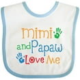 thumbnail image 3 of Inktastic Mimi and Papaw Love Me Boys or Girls Baby Bib, 3 of 4