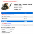 thumbnail image 2 of Glow Plug Relay - Compatible with 1987 - 1994 Ford F-250 1988 1989 1990 1991 1992 1993, 2 of 2