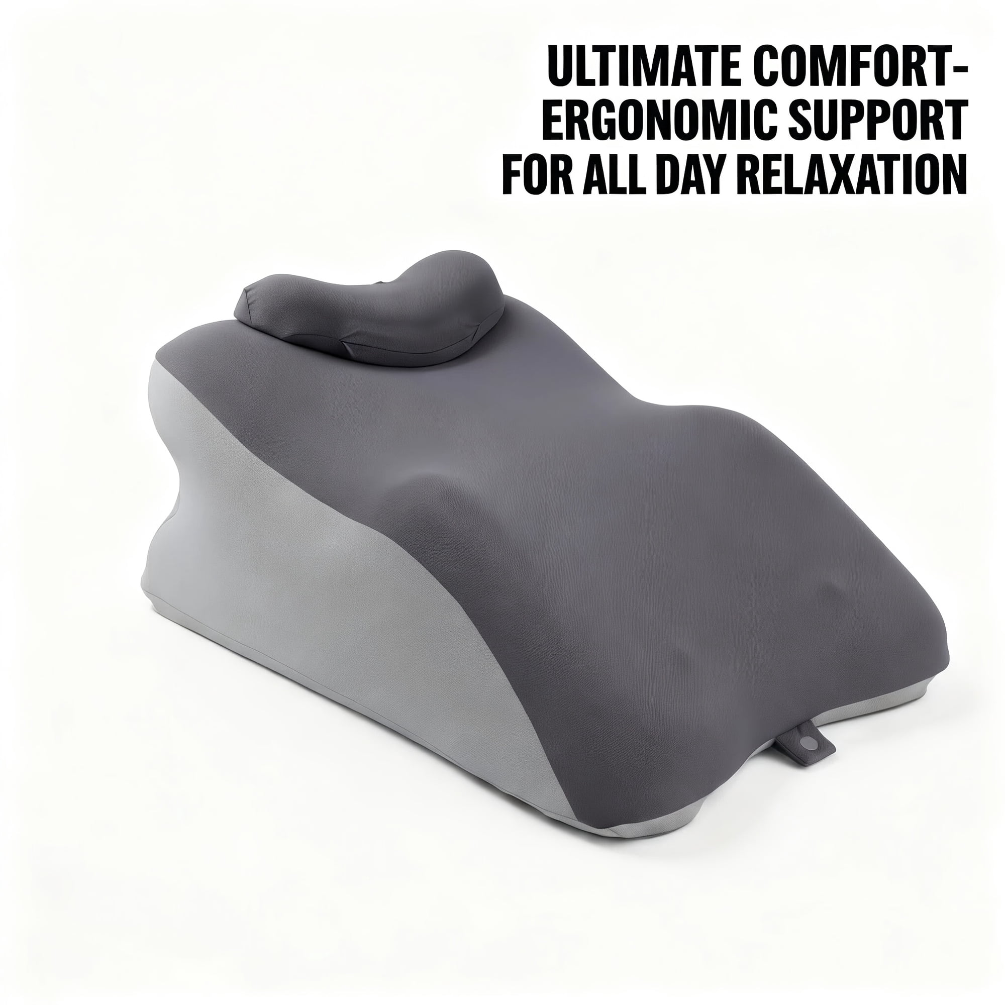 2-Style Ergonomic Memory Foam Pillows Breathable Prone Cushion with Washable Cover Support for All Sleep Positions Multi-Use Lumbar Pillow for Bed Office & Reading