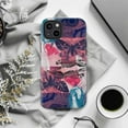 thumbnail image 6 of Abstract Butterfly and Leopard Pattern Phone Case, Artistic Pink and Blue Graphic Design Protective Cover for iPhone 16 15 14 13 12 11 Pro Max Mini, 6 of 6