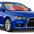 thumbnail image 5 of Uemuo Colorful Wool Balls Pattern Accordion Car Windshield Sun Shade, Foldable Reflective Sun Visor for Car, Reflector Windshield Sunshade-Small, 5 of 7