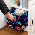 thumbnail image 5 of Game Controller Foldable Clothes Storage Bins with Handle 10.8"x10.5"x10.6" Large Capacity - Storage Baskets, Storage Cubes, 5 of 6