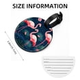 thumbnail image 5 of Flamingo Tropical Rainforest 2Pcs PU Leather Round Luggage Tags with Privacy Cover and Name ID Tag for Suitcase, Handbags, Backpacks, School Bags, 5 of 6