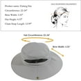 thumbnail image 2 of Sun Hats for Men/Women, Wide Brim Bucket Hat Waterproof Breathable Packable Boonie Hat for Fishing UPF 50 UV Protection, 2 of 7