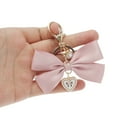 thumbnail image 4 of Unique Bargains 1 Pc Handbag Charms Keychains Fabric Bow Bag Accessories Pink, 4 of 5