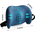 thumbnail image 6 of Ergonomic Memory Foam Lumbar Support Pillow Blue with Adjustable Straps, Back Pain Relief Waist Cushion for Office, Gaming Chair, Car Seat and Bed, 6 of 16