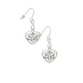 thumbnail image 3 of Delight Jewelry Silvertone Celtic Knot Heart Silver tone Infinity French Earrings, 3 of 4